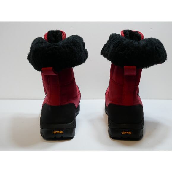 NEW UGG BUTTE LEATHER BOOT SHERPA WOOL VIBRAM RED 1130809 MENS SIZE - 10 - Picture 4 of 16